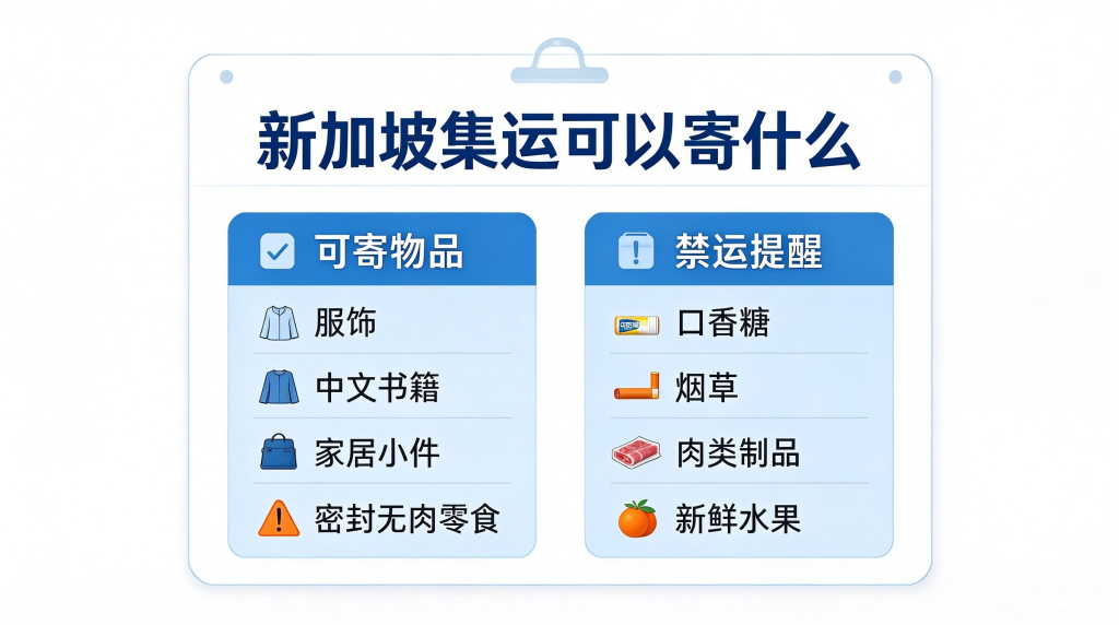 新加坡集运可以寄什么