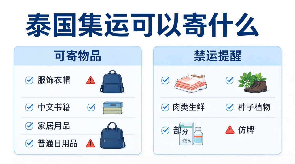 泰国集运可以寄什么
