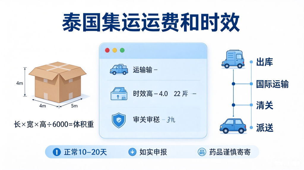 泰国集运运费和时效