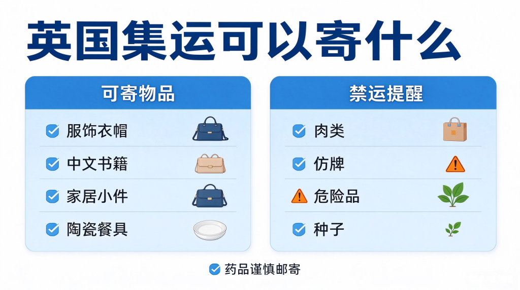 英国集运可邮寄物品和禁运物品清单