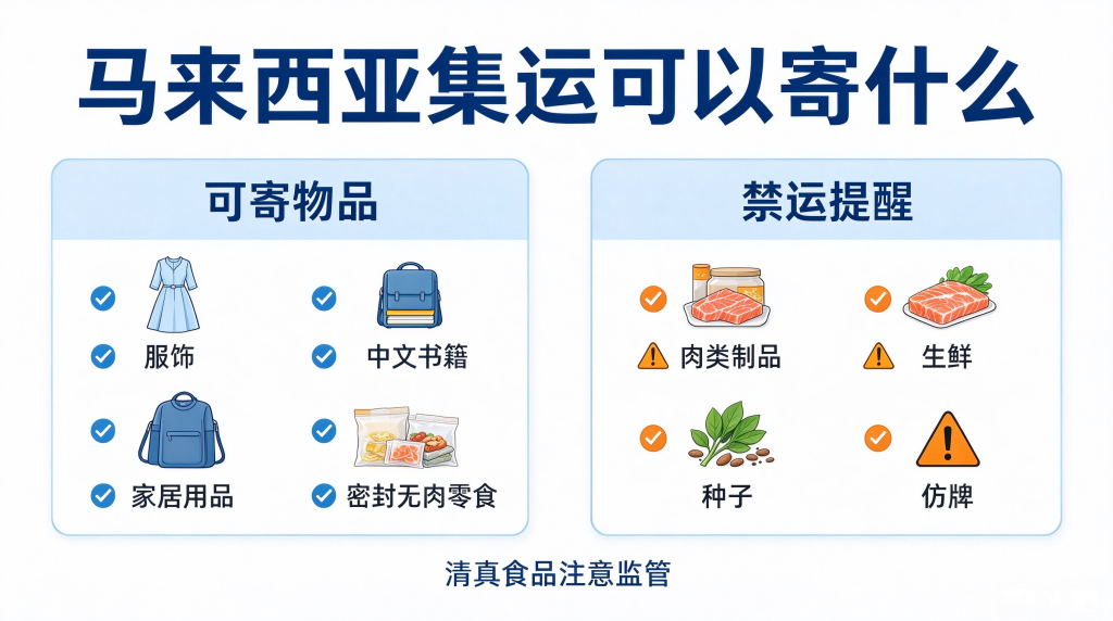 马来西亚集运可邮寄物品和禁运物品清单