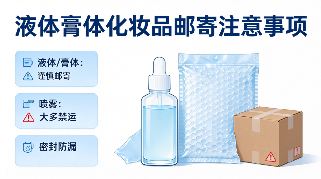 集运液体膏体化妆品邮寄注意事项