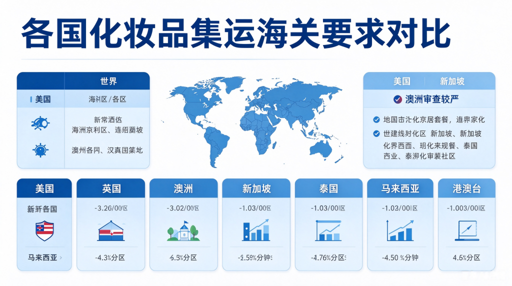 各国集运化妆品海关要求对比