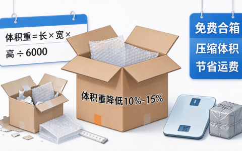 旺季集运体积重计费提醒，合箱打包有效节省运费