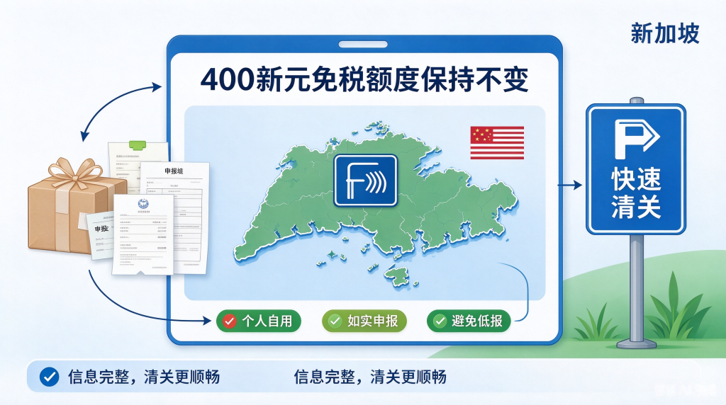 新加坡维持个人物品免税额度