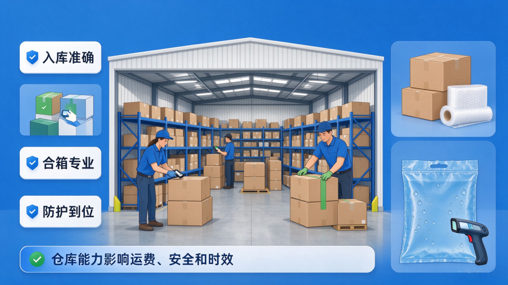 集运仓库和打包能力